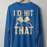 Pickleball Sport-Tek Long Sleeve Tee, I'd Hit That, Sun Shield Shirt for Outdoor Court Play thumbnail 6