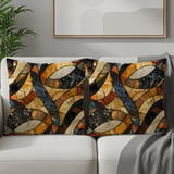 African Mosaic Art Decorative Pillow thumbnail 6