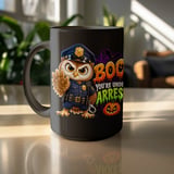 Boo You're Under Arrest Police Owl Mug thumbnail 16