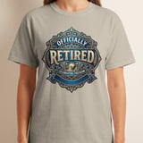 Officially Retired T-Shirt, Faux Gold Print Retirement Gift for Men, Celebrating Freedom Tee, Vintage Retirement Party Shirt thumbnail 8