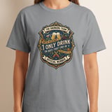 Drinking Team T-Shirt, Funny Beer Lover Gift, Pub Crawl Party Tee, I Only Drink on Days that End in 'Y' Humorous Vintage Bar Design Shirt thumbnail 3
