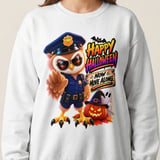 Officer Hoot the Owl Halloween Sweatshirt thumbnail 9