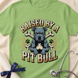 Raised By A Pit Bull Tee | Pit Bull Lover Shirt | Pittie Shirt | Bully Breed Apparel thumbnail 6