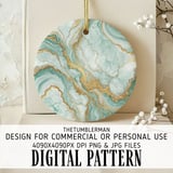 Turquoise Gold Marble Tumbler Design, Digital Paper Pack, Scrapbooking Paper, Floral Backgrounds, Sublimation Tumbler Png Digital thumbnail 3