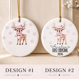 Pink Deer Baby Ornament Digital Art thumbnail 2