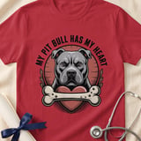 My Pit Bull Has My Heart Tee | Pit Bull Lover Shirt | Pittie Mom Gift | Dog Lover Apparel thumbnail 14