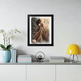She Rose Anyway Framed Poster, Black Woman Wall Art, Inspirational Quote Poster, Resilient Divine Feminine Floral Print, Gift For Her thumbnail 4