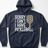 Pickleball Gildan Fleece Hoodie, Sorry I Can't, I Have Pickleball, Leopard Print Paddle Court Pullover thumbnail 6