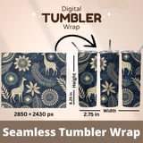 Safari Folk Indigo Digital Design Size Bundle Png thumbnail 7