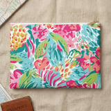 Vibrant Tropical Floral Laptop Sleeve, Preppy Bright Flower Accessory Pouch, Colorful Botanical Tablet Case Gift thumbnail 14