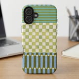 Green Checkerboard Stripes MagSafe® Phone Case thumbnail 6
