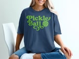 Pickleball Comfort Colors Shirt, Pickle Ball Retro Groovy Style, Vintage Graphic Tee for Players thumbnail 4