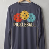 Pickleball Sport-Tek Long Sleeve Tee, Retro Tri-Color Balls Pickleball, Sun Shield Performance Shirt thumbnail 5