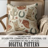 Rustic Wanderer Seamless Digital Pattern Size Bundle Png thumbnail 5