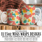 Digital Pattern, Abstract Shapes, Geometric Design, Retro Style, Digital Bundle, Commercial Use, Printable Art, Seamless Pattern, Digital thumbnail 4