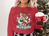 Just a Merry Goose Sweatshirt thumbnail 5