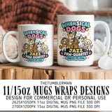 Whimsical Dogs Jazz Digital Mug Wrap thumbnail 1