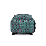 Vibrant Teal Pink Leopard Print Backpack, Aesthetic Animal Pattern School Bag, Custom Spiral Notebook Set thumbnail 9