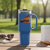 Grand Wagoneer Tumbler, Flaming Car Tumbler, The Waggy Car, Burning Car, Skeleton Driver, Cars Tumbler, Gift for Car Lover thumbnail 2