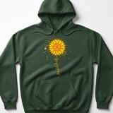 Pickleball Gildan Fleece Hoodie, pickleball Sunflower Stem Graphic, Court Pullover thumbnail 5