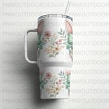 Bunny 40oz Tumbler Wrap, Digital Easter Design, Seamless Distressed Tapered, Rabbit Tumbler Sublimation, Cute Animal Design Digital thumbnail 4