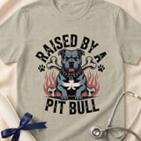 Raised By A Pit Bull Tee | Pit Bull Lover Shirt | Pittie Shirt | Bully Breed Gift thumbnail 4