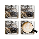 Grand Wagoneer Corkwood Coaster Set, 'Some Climb Mountains...', Offroad, The Waggy, Car Lover Gift, Unique Automotive Art thumbnail 5