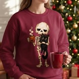 Skeleton Coffee and Black Cat Tee thumbnail 13