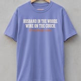 Husband In The Woods Wine On The Couch Tee thumbnail 5