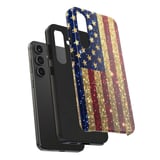 Glitter American Flag Tote Bag: Patriotic Stars and Stripes Phone Case thumbnail 6