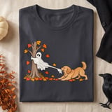 Golden Retriever Ghost Tug Tee thumbnail 4