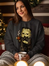 Spooky Monster Coffee Cat Tee thumbnail 10