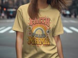 Faith Filled Mama Retro Christian Design | Groovy Rainbow Cross Digital Graphic | Vintage Style Spiritual Other thumbnail 2