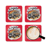 Waggy Gone Wild Grand Wagoneer Corkwood Coaster Set, Cool Car Art, Fun Coasters, Man Cave Decor, Gift for Car Enthusiasts thumbnail 5