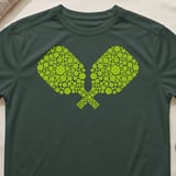 Pickleball Sport-Tek Performance Tee, Crossed Pickleball Paddle Mosaic Graphic, Athletic Court Apparel thumbnail 5
