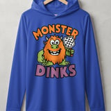 Pickleball Sport-Tek Performance Hood, Monster Dinks Graphic, Sun Defense Court Layer, Lightweight Hoodie thumbnail 4