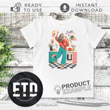 Dancing Grandma Kitchen Sublimation PNG Digital File for T-Shirts Mugs | Whimsical Happy Homemaker Singing Art Gift thumbnail 3
