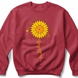 Pickleball Gildan Crewneck Sweatshirt, pickleball Sunflower Botanical Art, Chilly Morning Court Warm Up thumbnail 5