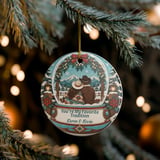 Western Couple Christmas Ornament, Personalized Country Snow Globe Keepsake, Rustic Holiday Tree Decor, Romantic Cowboy Gift for Her or Him thumbnail 6