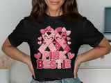 Pink Bestie Faux Patchwork Tee thumbnail 1