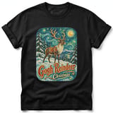 Gogh Reindeer ~ Comfort Colors Premium Tee thumbnail 1