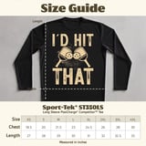 Pickleball Sport-Tek Long Sleeve Tee, I'd Hit That, Sun Shield Shirt for Outdoor Court Play thumbnail 12
