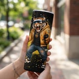 20oz Skinny Tumbler with Straw, Tiger Gamer Tumbler, VR Gaming Cup, Video Game Gift for Boys and Teens thumbnail 2