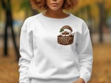 Black Santa Pocket Graphic, Leopard Print Christmas Santa Clipart, Cute African American Santa PNG, Trendy Holiday Cheetah Print Design thumbnail 4