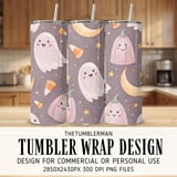 Kawaii Ghost & Pumpkin Wonderland Digital Size Bundle Png thumbnail 1