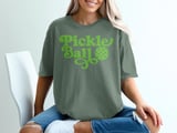 Pickleball Comfort Colors Shirt, Pickle Ball Retro Groovy Style, Vintage Graphic Tee for Players thumbnail 6