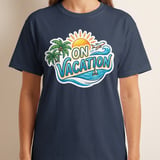 On Vacation Shirt, Summer Travel Tee, Beach Trip Outfit, Holiday Mode T-Shirt, Palm Tree Ocean Plane Graphic, Cruise Ready Top, Travel Lover thumbnail 2