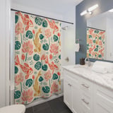 Artisanal Koi & Lotus Shower Curtain thumbnail 3