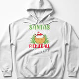 Pickleball Gildan Fleece Hoodie, Santas Favorite Pickleball Player, Festive Winter Court Pullover thumbnail 7