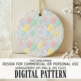 Balloon Digital Pattern, Party Balloons, Star Balloons, Digital Bundle, Celebration Pattern, Birthday Balloons, Colorful Pattern, Digital thumbnail 3